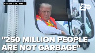 Donald Trump in garbage truck claps back at Biden's controversial comment