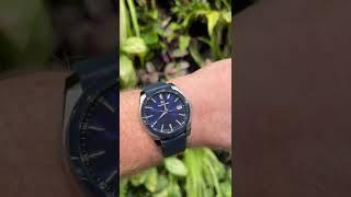 Grand Seiko SBGP015 on a Farer navy rubber strap