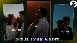 Viral Couple Text Animation Lyrics video Editing | Capcut video Editor 🔥