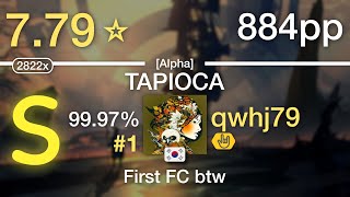 7.79⭐qwhj79 | USAO - TAPIOCA [Alpha] +HR #1 884pp 99.97% FC