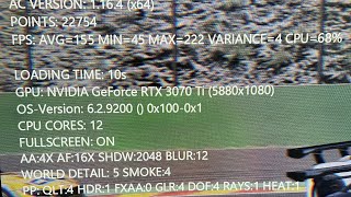 Sim racing RTX 3070 ti Benchmark