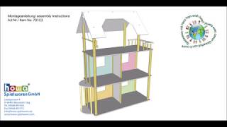 howa ® Montageanleitung Puppenhaus Art.Nr.70103/ howa ® assembly instructions Dollhouse No.70103