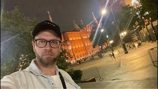 МОСКВА-центр ночью + прогулка по метро 🇷🇺 Прямой эфир (сильно подвернула лодыжку)