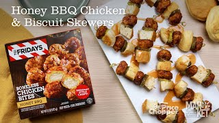 Honey BBQ Chicken and Biscuit Skewers