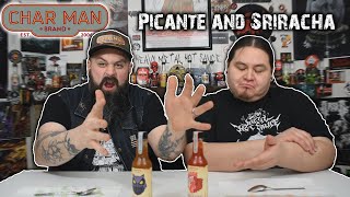 The new PICANTE and SRIRACHA sauces from CHAR MAN || heavy metal hot sauce