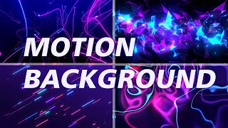 Neon Multicolored Triangular Geometric Motion Background