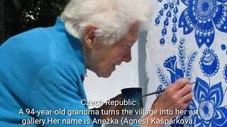 Czech Republic| 94-year-old grandma turns village into her art gallery