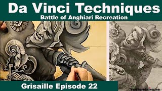 Paint Like Da Vinci: Battle of Anghiari Recreation: Grisaille Episode 22