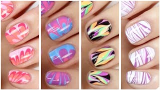 Cute Nail Art 2024 💦 Fun & Easy Water Marble Nail Design Compilation!