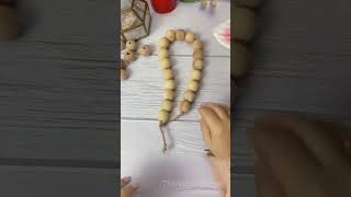 DIY Wooden Beaded Garland #bohodecor #boho #diycrafts #diyhomedecor #viral #shorts #trendingshorts