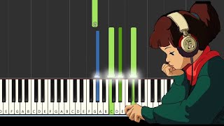 Easy Lofi Hip Hop Progression C minor  60 BPM (MIDI) [Synthesia] (Piano tutorial)