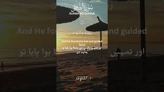 Surah Ad-Duhaa Emotional Recitation | Healing Words from the Quran #shorts #ytshorts#muslimcharity