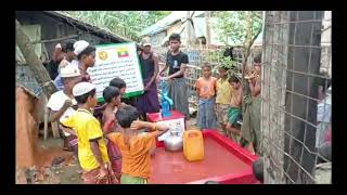 Hand pump number 87 at rohinya refugee camp Miyanmar.