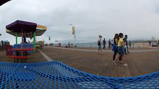 VR 360 Lunch On The Santa Monica Pier - Insta360 One X2 360 Camera Time Lapse Test