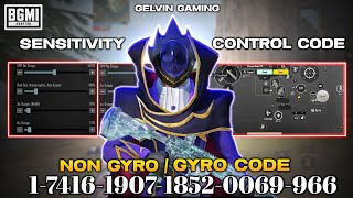 BGMI BEST  SENSITIVITY SETTINGS | BGMI SENSITIVITY CODE TODAY | BGMI ZERO RECOIL SENSITIVITY CODE.