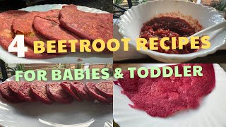 5 Healthy Beetroot recipes for babies & toddlers | 6 months & above | Kids snacks | Immunity Booster