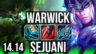 WARWICK vs SEJUANI (JGL) | 2700+ games, 5k comeback, Legendary, 15/5/13 | VN Grandmaster | 14.14