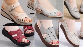 2024 NEW TOP DIFFERENT GENUINE LEATHER SANDALS LADIES OFFICE STYLE SLIP ON SHOE DESIGN