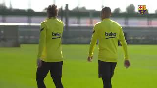 Messi on target in training