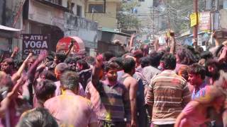 Holi Celebrations 2016  at Rishikesh near Lakshman Jhula Chowk