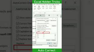 Auto Correct Feature In Excel #shorts | Excel Hidden Features | Excel Tips #excel #excelshorts