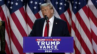 Election 2024: Donald Trump full speech from Florida: 'I will not let you down'