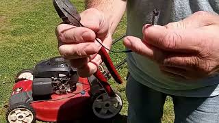 How to install a new lawn mower engine brake cable