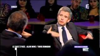 tariq ramadan vs alin minc.Emission le face a face des mots fr2