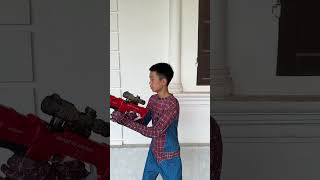 BC   Sangbee bắn súng nerf   Good Nerf Gun #shorts #spiderman #funny #marvel #memes #avengers