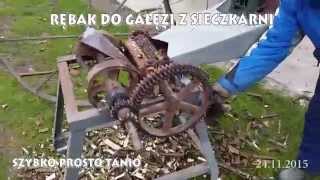 Rębak do gałęzi z sieczkarni - Wood Chipper DIY Homemade