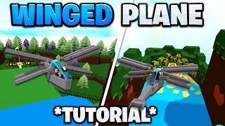 *NEW* FUTURISTIC WINGED PLANE TUTORIAL!! | Build a boat for Treasure