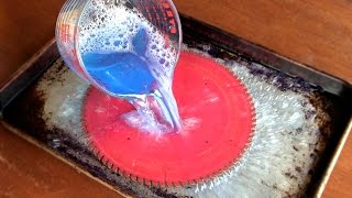 How to clean a table saw blade - soap and water