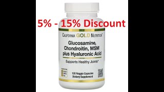 Discount - California Gold Nutrition, Glucosamine, Chondroitin, MSM Plus Hyaluronic Acid Veggie Caps