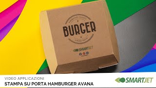 FLEX PIGMENT: Stampa su Porta Hamburger avana. Stampa personalizzata a colori.