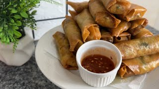 How To Make The  BEST Vegetarian Spiring Rolls #springrollsrecipe by Noor’s Channel #indonesianfood