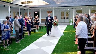 Lizzie and Zack's Wedding Ceremony at The Rosemary Barn