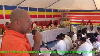 Santhi Vihara Katina ceremony Pomona california  2016