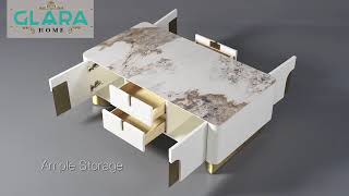 Glara home luxury coffee table