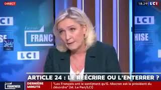 MALAISE de M  Le Pen   Art 24 « Tous les Médias d'Extrême Gauche »