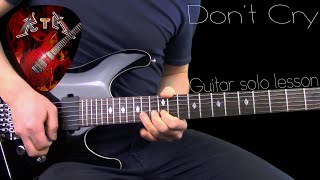 Don't Cry Guitar Solo Cover - Guns N' Roses