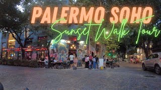 Magical Sunset Stroll in PALERMO SOHO | Day to Night Adventure in 4K 60fps, BUENOS AIRES