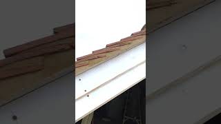 Bedding the tiles on a gable end UK