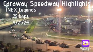 Short Track Racing Highlights: INEX Legends at Caraway Speedway 25 Laps (9/21/24)