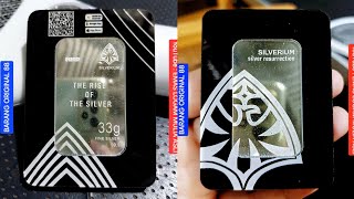 LOGAM MULIA PERAK ASLI MURNI 33 GRAM ORIGINAL 99.99% BATANGAN SILVERIUM MEREK TERMURAH SELAIN ANTAM