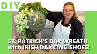 St. Patrick's Day Wreath with Irish Dancing Shoes