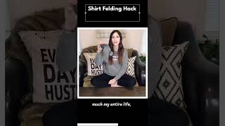 Shirt Folding Hack #folding #organizeyourlife #organize #organizedliving #cleanandorganize