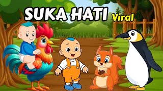 Suka Hati - Lagu Anak Viral - Lagu Anak Indonesia - Ayam Berkokok - Animasi Kartun Lucu