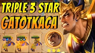 Unbelievable! Triple 3 Star Gatotkaca Dominates With Vale Skill 2 !! Mlbb Magic Chess 2024