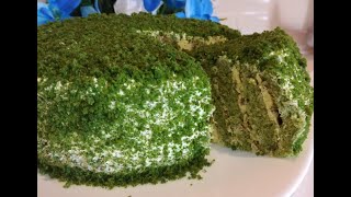 ıspanaklı unsuz pasta    (spinach flourless cake)    ( торт без муки со шпинатом)