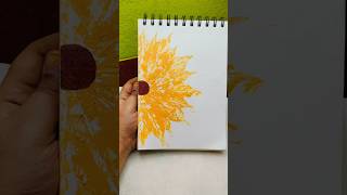 Diy sunflower using leaf 💓#ytshorts #art #diy #diycraft #trending #shortsfeed #shorts